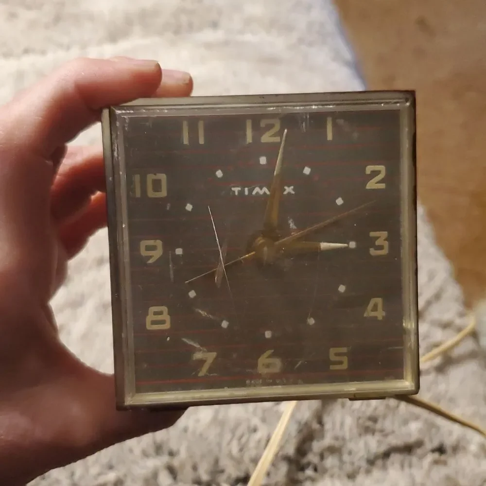 1960s Retro Timex Light Up Analog Electric Alarm Clocks‎ MCM Tested Working